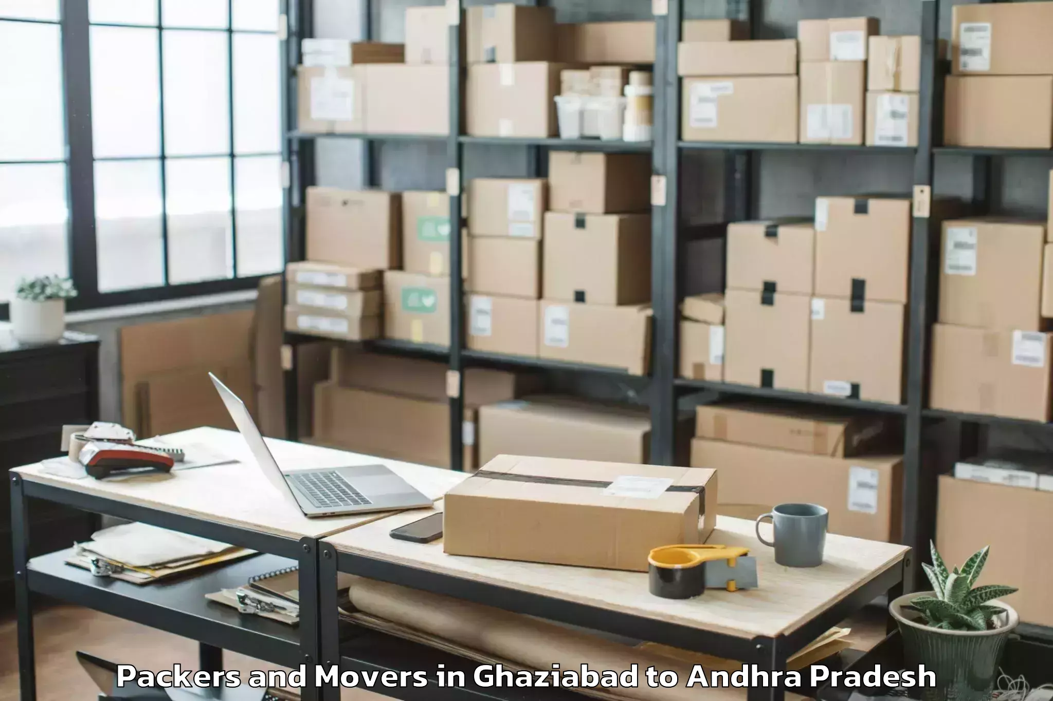 Reliable Ghaziabad to Ghantasala Packers And Movers